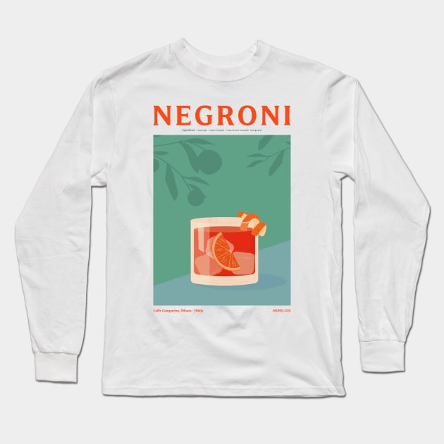 Negroni Long Sleeve T-Shirt by MurellosArt